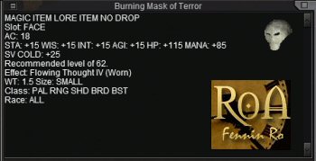 Burning Mask of Terror