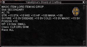 Yakatizma's Shield of Crafting